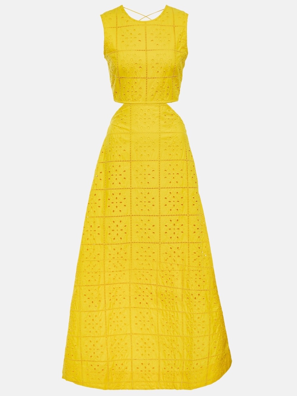 Ganni Cutout Broderie Anglaise Cotton Maxi Dress